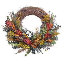 Load image into Gallery viewer, Floral Artichoke Half Wreath
