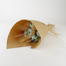 Load image into Gallery viewer, Wheat &amp; Turquoise Pumpkin Bouquet
