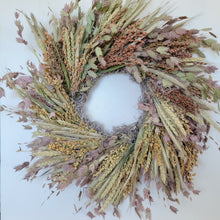 Load image into Gallery viewer, Handmade Dried Flower Wreath - Grains
