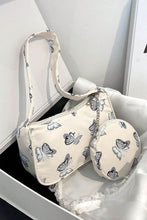 Load image into Gallery viewer, Butterfly Print Shoulder Bag with Purse
