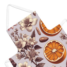 Load image into Gallery viewer, Vintage Citrus Chocolate Floral Apron | All-Over Print
