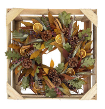 Load image into Gallery viewer, Pinecone Citrus Wheat Harvest Wreath
