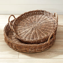 Load image into Gallery viewer, Normandy Extra Large Low Round Baskets, Set of 2

