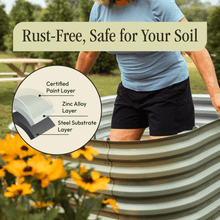 Load image into Gallery viewer, Gro-Rite "No Tools Needed" Premium Metal Raised Garden Bed Kit
