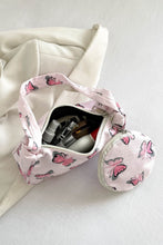 Load image into Gallery viewer, Butterfly Print Shoulder Bag with Purse
