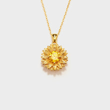 Load image into Gallery viewer, Sunflower Shape 18K Gold-Plated Pendant Necklace
