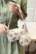 Load image into Gallery viewer, Butterfly Print Shoulder Bag with Purse
