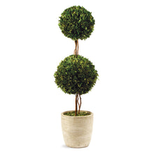 Load image into Gallery viewer, BOXWOOD DOUBLE SPHERE TOPIARY 28"
