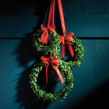 Load image into Gallery viewer, BOXWOOD WREATHS WITH RED RIBBONS, SET OF 3
