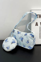 Load image into Gallery viewer, Butterfly Print Shoulder Bag with Purse
