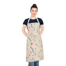Load image into Gallery viewer, Wildflower Pattern Apron | Floral Kitchen Apron, Spring Botanical Print
