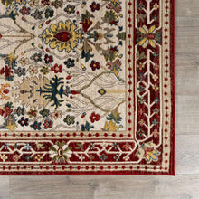 Load image into Gallery viewer, Neola White/Red Damask Area Rug
