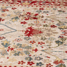 Load image into Gallery viewer, Neola White/Red Damask Area Rug
