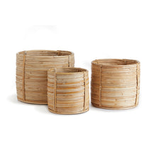 Load image into Gallery viewer, Cane Rattan Mini Round Baskets, Set of 3
