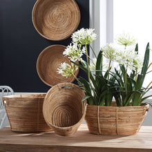 Load image into Gallery viewer, Cane Rattan Rectangular Baskets, Set of 3
