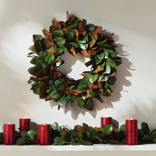 Load image into Gallery viewer, GRAND MAGNOLIA LEAF WREATH 24"

