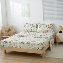 Load image into Gallery viewer, Enchanted Meadow Bed in a bag Set - Victoria Garden Delicate Floral Symphony in Beige, Rose, and Soft Green, Luxuriously Soft Quilted Set
