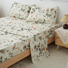 Load image into Gallery viewer, Enchanted Meadow Bed in a bag Set - Victoria Garden Delicate Floral Symphony in Beige, Rose, and Soft Green, Luxuriously Soft Quilted Set
