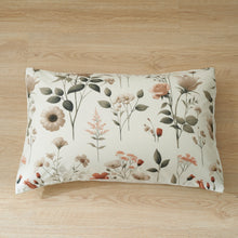 Load image into Gallery viewer, Enchanted Meadow Bed in a bag Set - Victoria Garden Delicate Floral Symphony in Beige, Rose, and Soft Green, Luxuriously Soft Quilted Set
