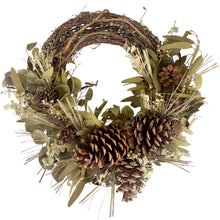 Load image into Gallery viewer, Woodland Pinecone Half Wreath
