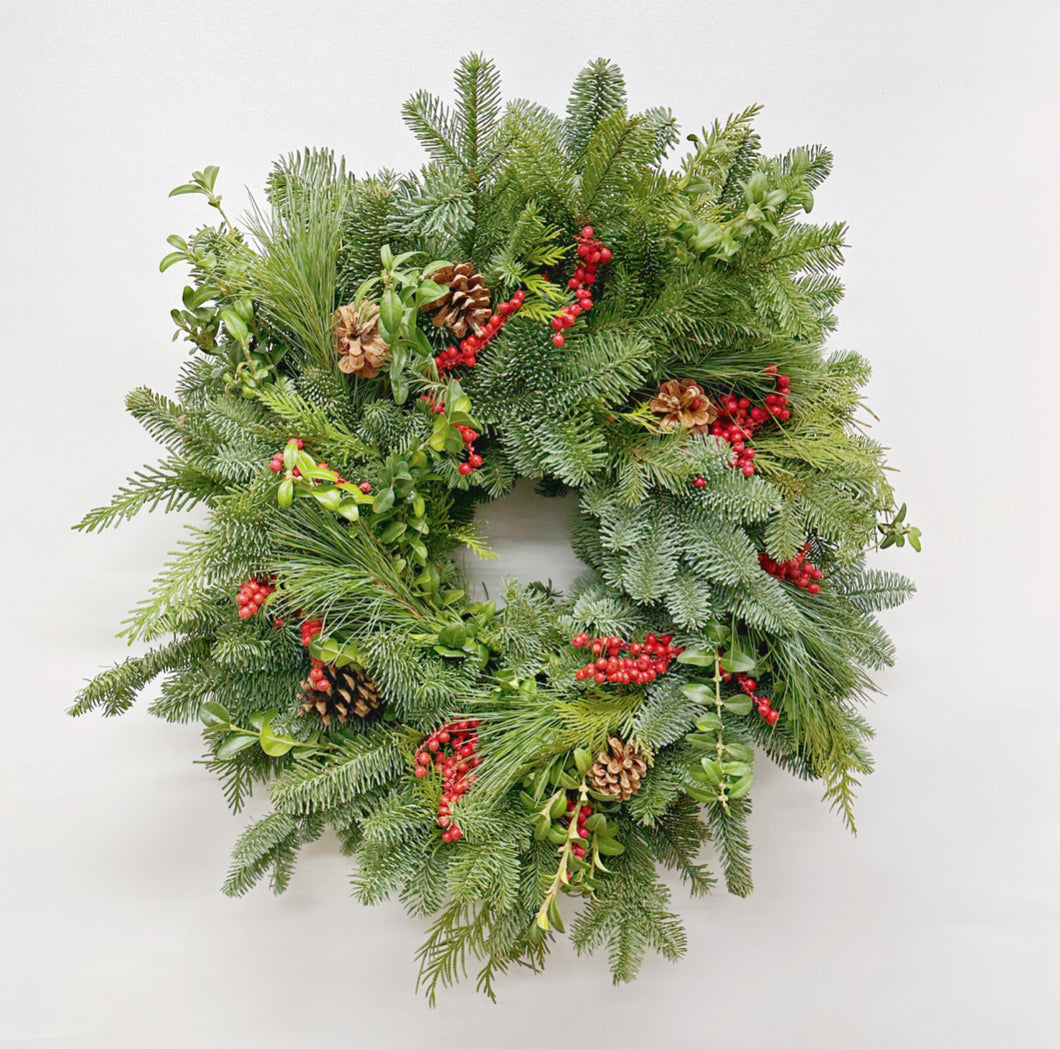 Pine Berry  fresh Christmas Wreath