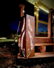 Load image into Gallery viewer, Rustic Metal Fern Luminary | Garden Column
