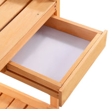 Load image into Gallery viewer, Outdoor Home Garden Wooden Potting Bench with Storage Drawer

