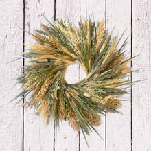 Load image into Gallery viewer, Green &amp; Natural Grains Wreath
