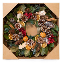 Load image into Gallery viewer, Cinnamon Orange &amp; Pinecone Wreath
