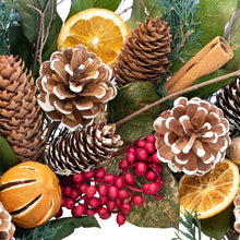 Load image into Gallery viewer, Cinnamon Orange &amp; Pinecone Wreath
