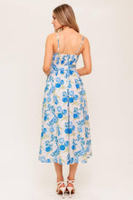 Load image into Gallery viewer, ROSY MOOD FLORAL WOVEN MIDI DRESS
