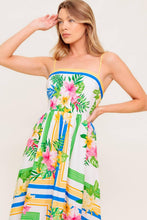 Load image into Gallery viewer, FLORAL HARMONY WOVEN MIDI DRESS
