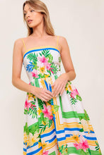 Load image into Gallery viewer, FLORAL HARMONY WOVEN MIDI DRESS
