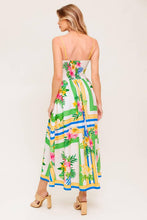 Load image into Gallery viewer, FLORAL HARMONY WOVEN MIDI DRESS
