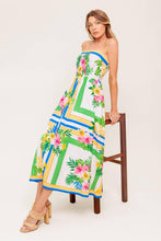 Load image into Gallery viewer, FLORAL HARMONY WOVEN MIDI DRESS
