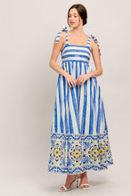 Load image into Gallery viewer, BLUE HORIZON BEAUTY WOVEN MIDI DRESS
