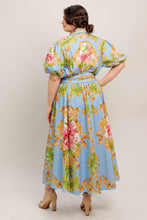 Load image into Gallery viewer, BLUE PALACE WOVEN MIDI DRESS
