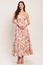 Load image into Gallery viewer, FLORAL HAZE WOVEN MIDI DRESS
