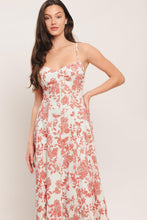 Load image into Gallery viewer, FLORAL HAZE WOVEN MIDI DRESS
