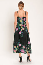 Load image into Gallery viewer, SHADOW FLORAL WOVEN MIDI DRESS
