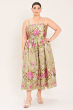 Load image into Gallery viewer, SWEET PEONY MORNING WOVEN MIDI DRESS
