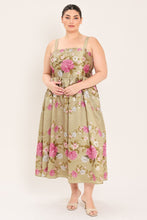 Load image into Gallery viewer, SWEET PEONY MORNING WOVEN MIDI DRESS
