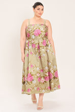 Load image into Gallery viewer, SWEET PEONY MORNING WOVEN MIDI DRESS

