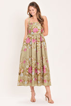 Load image into Gallery viewer, SWEET PEONY MORNING WOVEN MIDI DRESS
