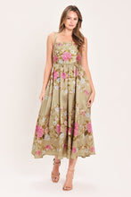 Load image into Gallery viewer, SWEET PEONY MORNING WOVEN MIDI DRESS
