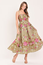 Load image into Gallery viewer, SWEET PEONY MORNING WOVEN MIDI DRESS
