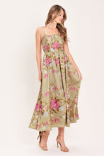 Load image into Gallery viewer, SWEET PEONY MORNING WOVEN MIDI DRESS
