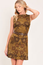 Load image into Gallery viewer, PECAN GARDEN POISE FAUX SUEDE MINI DRESS

