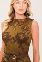 Load image into Gallery viewer, PECAN GARDEN POISE FAUX SUEDE MINI DRESS
