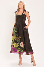 Load image into Gallery viewer, CACAO FLORAL FESTIVAL WOVEN MIDI DRESS
